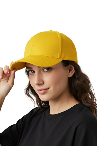 CapHub Basic Hat - Yellow 100% Cotton Gabardine Unisex Model