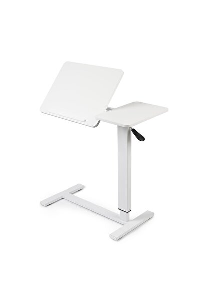 Onuvio Height Adjustable Side Table, 80x40 cm Split Top, Tilting & Foldable, ...