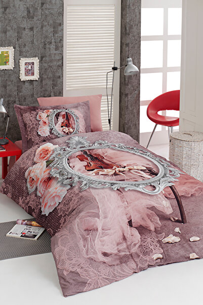 First Choice Violin %100 Pamuk Saten 200 TC (80 Tel) Tek Kişilik Nevresim Takımı