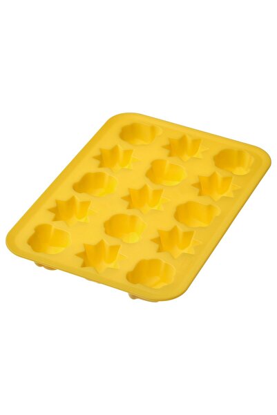 IKEA Tavă pentru cuburi de gheață SURSÖT, galben neon