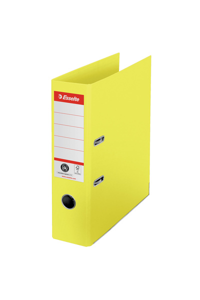 Esselte Recycled Cardboard Lever Arch File 7.5 Cm Yellow No.1 Power FSC