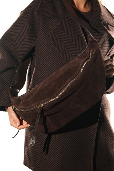 LuviShoes حقيبة جسم نسائية من الجلد الطبيعي من سولا باللون البني