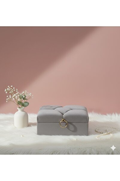 Duru Çeyiz Sandıkları Lüks Kadife Makyaj Çeyiz Sandığı