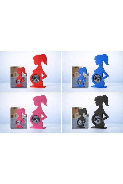 Mayah Concept Hamile Figürlü Ultrason Fotoğraf Çerçevesi – 3D Baskı (4 Renk S...