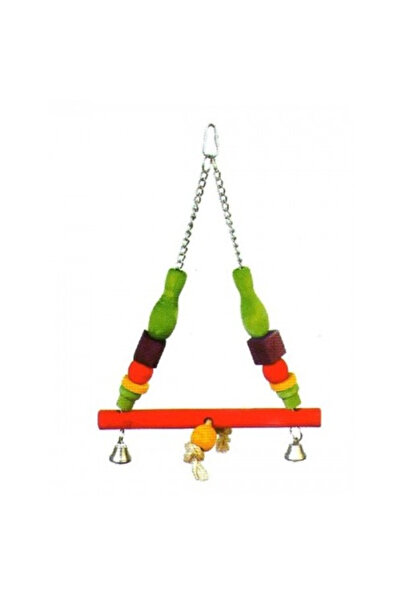 Vanpet Triangle Type Swing Toy For Large Birds With Bell 40 x 25cm