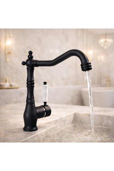 MUSLUQ حوض مطبخ ريفي أسود - حوض مطبخ