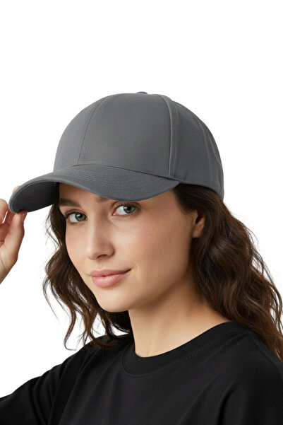 moda nokta Basic Hat - Gray 100% Cotton Gabardine Unisex Model