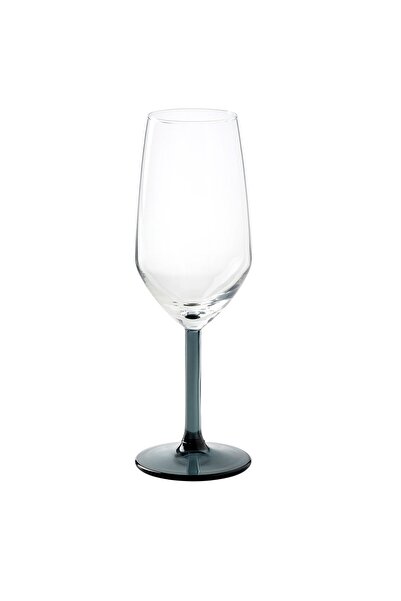 IKEA Pahar de șampanie RÖDRÄKA, albastru-gri/sticlă transparentă, 25 cl