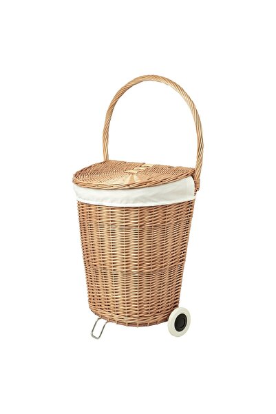 IKEA TOLKNING Laundry Basket with Wheels