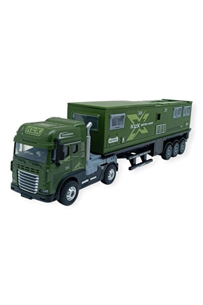 Vardem Metal Tır 1:24 - Sesli Işıklı Karavan Tır 39 cm - Yeşil