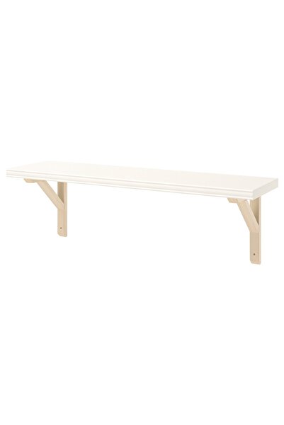IKEA BERGSHULT / SANDSHULT Shelf, white/poplar, 80 x 20 cm
