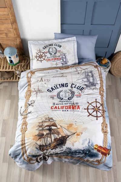 First Choice Marines 100% Cotton 150 Tc (56 Thread) Ranforce Single Duvet Cov...