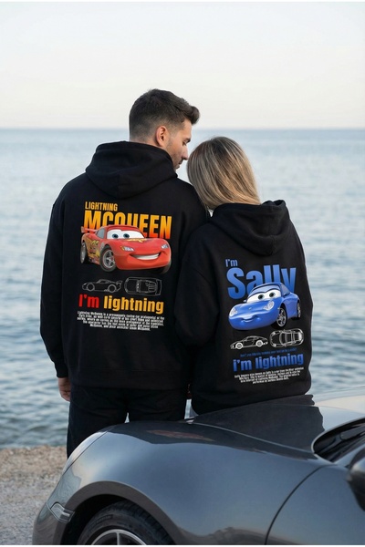 BRZ COLLECTION Set de supradimensionat hanorace unisex pentru cupluri, combin...