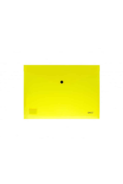 daço Plastic folder envelope with staple A4 Daco Neon Yellow
