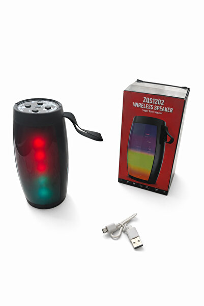 BRMK STORE Zqs-1202 Taşınabilir Bluetooth Hoparlör Rgb Işıklı Bluetooth Speak...