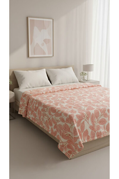 FIONNA.RO Cocolino Blanket Medium Thickness 200x230cm - Pink Leaves