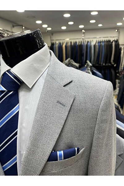 MASSARO Gold Quality Fabric Men's Slim Fit Suit