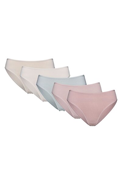 ESOTIQ Women's Panties Set 5-Pack Cotton & Elastane Classic Everyday Briefs |...