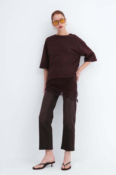 Addax Crew Neck Lace T-Shirt P204