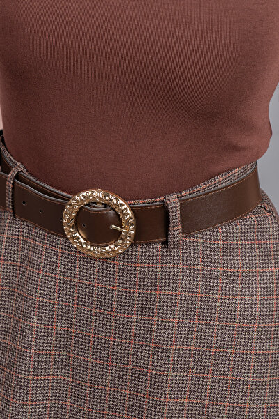 MissVina Belted Verev Maxi Skirt 6836