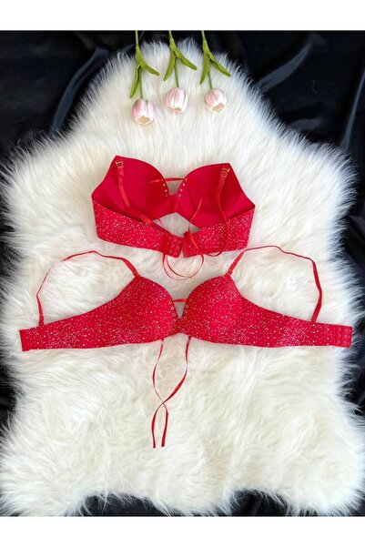 Hirazenmoda Women's Laser-Cut Front Bra with Rope Detail and Hand-Supported D...