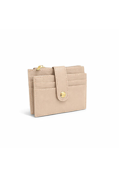 klovi Zipper Detail Faux Leather Wallet