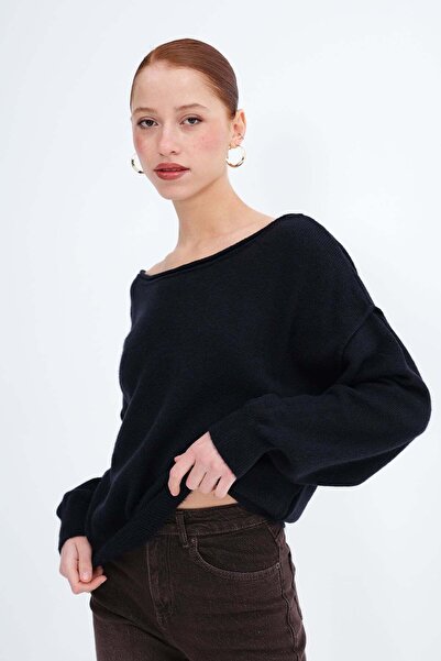 Addax Boat Neck Knitwear Sweater K3472