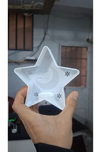 FDM DEKOR Ramazan ayı kar taneli ışıklı hilal ay dekor- 11 ayın sultanı yazıl...