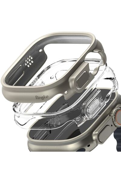 Ringke Slim Protective Case Set for Apple Watch Ultra 49mm - Gray/Transparent