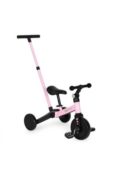 Ecotoys Tricicletă Ecotoys, 2 în 1, pedale și mâner, roz KID978830