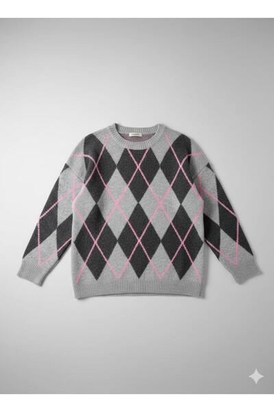 Sempre Baklava Patterned Comfortable Fit Sweater Knitwear