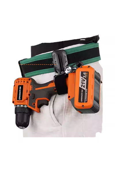 Greener Şarjlı Matkap Tutucu Kemer Klipsi ve Hızlı Asma Bel Alet Kemeri Seti