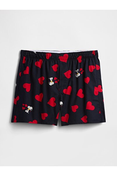 GAP Erkek Siyah Peanuts 4" Boxer