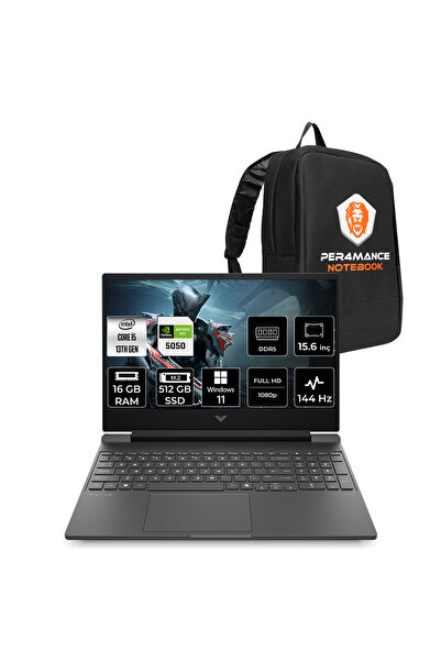 HP Victus 15 i5-13420H 16GB 512GB SSD RTX5050/8GB 15.6'' FHD 144Hz W11P Gamin...