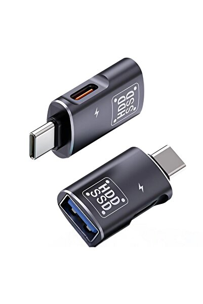 Derwell Type-C 10 Gbit/s USB-C Tip C-USB 3.0 Soket OTG & DC 5 V Güç Dönüştürü...