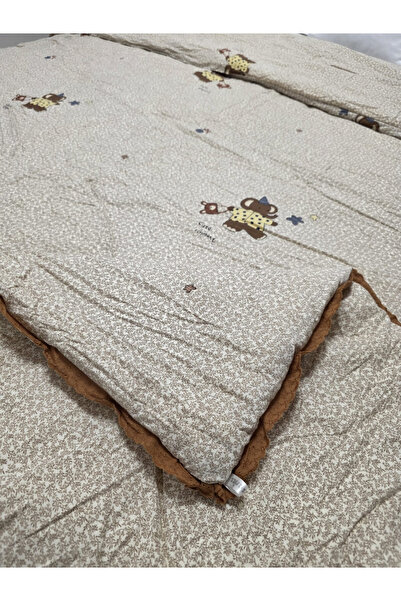 FIONNA.RO Pilota cu Banda Decorativa 200x230cm - Maro Cu Elefanti