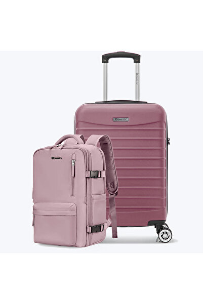 Quasar & Co. Cabin trolley and backpack set, 55x35x20cm/43x30x20cm, hand lugg...