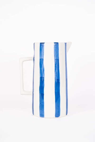 Berthe London Çift Renkli Seramik Sürahi/Vazo