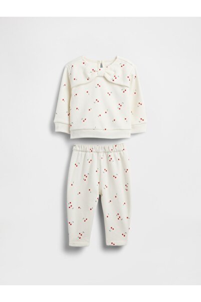 GAP Bebek Krem VintageSoft Bow Outfit Set