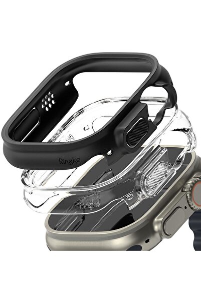 Ringke Apple Watch Ultra 49mm Slim Protective Case Set - Black/Transparent