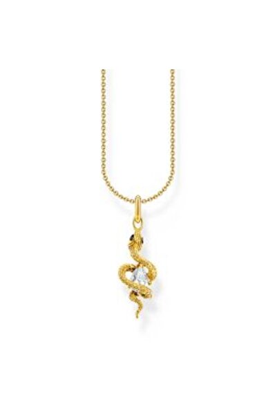 Thomas Sabo KE2300-565-14-L45V Gold Plated Necklace with Tempting Romance Sna...