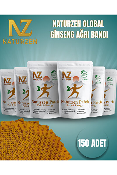 NATURZEN GLOBAL Ginseng Ağrı Bandı Hızlı, Etkili, Doğal, Bitkisel Rahatlatıcı...