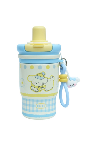 LITTLE ANGEL - Kids Water Bottle 460Ml, 316 Stainless Steel Straw Cup