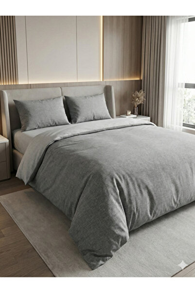 Miabella Home Set de husă de pilota dublă din bumbac cu cearșaf elastic Set d...