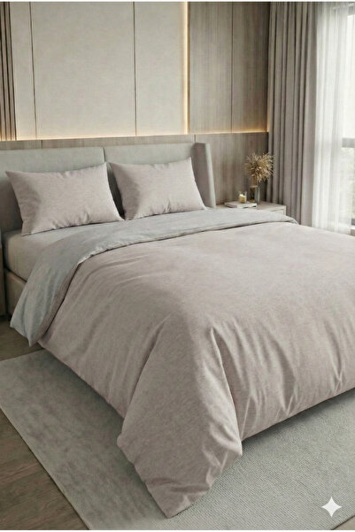 Miabella Home Set de husă de pilota dublă din bumbac cu cearșaf elastic Set d...