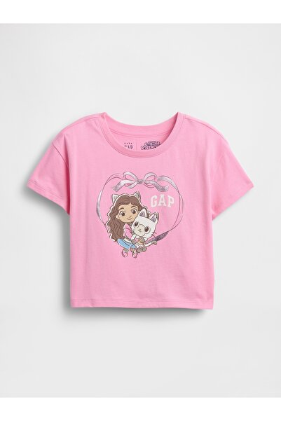 GAP Kız Bebek Pembe Grafik Logo T-Shirt
