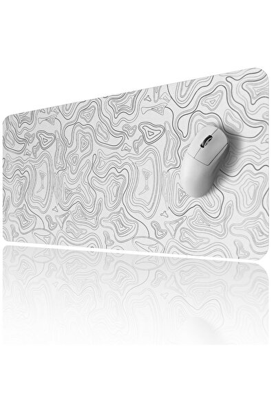 Sarftech White Contour Speed Hızlı Yüzey Kaymaz Taban Gaming Oyuncu Mouse Pad Oyuncu Gaming Mousepad