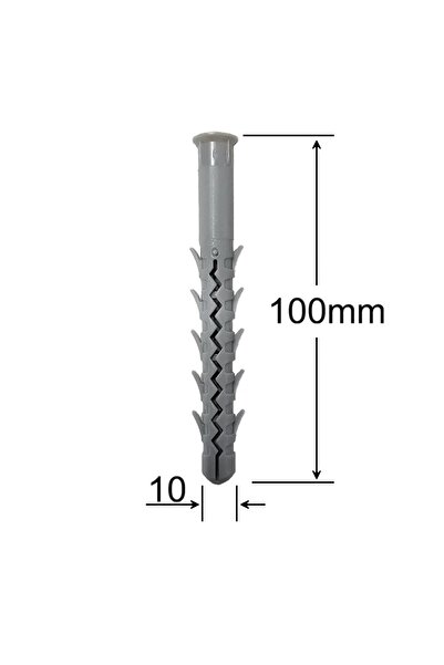 Gray Square 10x100 Winged Dowel - 50pcs/box