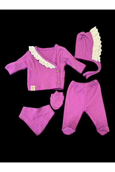 The-kid.co Violet Vintage Newborn Baby Girl Set