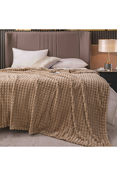 FIONNA.RO Cocolino Blanket With Squares Medium Thickness - Beige